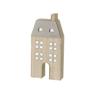 Contemporary tall wooden house decoration