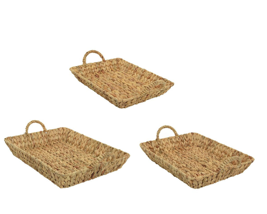 Water hyacinth rectangular trays